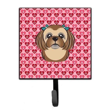 Carolines Treasures Chocolate Brown Shih Tzu Hearts Leash or Key Holder BB5319SH4